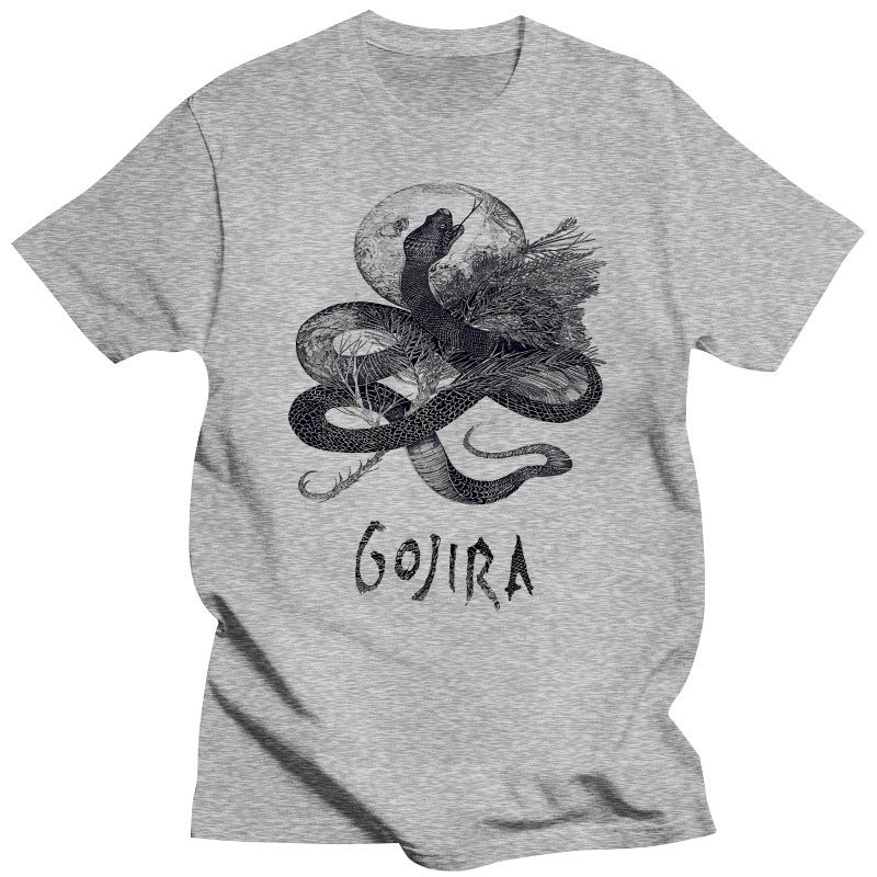 Fashionable And Versatile Short-Sleeved Band Gojira Serpent Moon T Shirt - Image 3